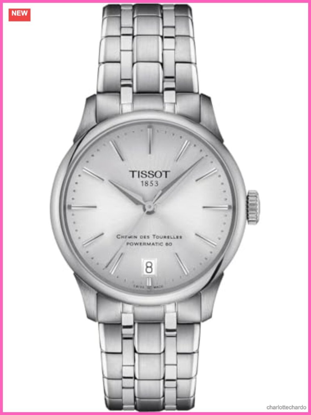 Tissot Chemin des Tourelles Swiss Automatic Ladies Watch 34mm Sapphire Crystal